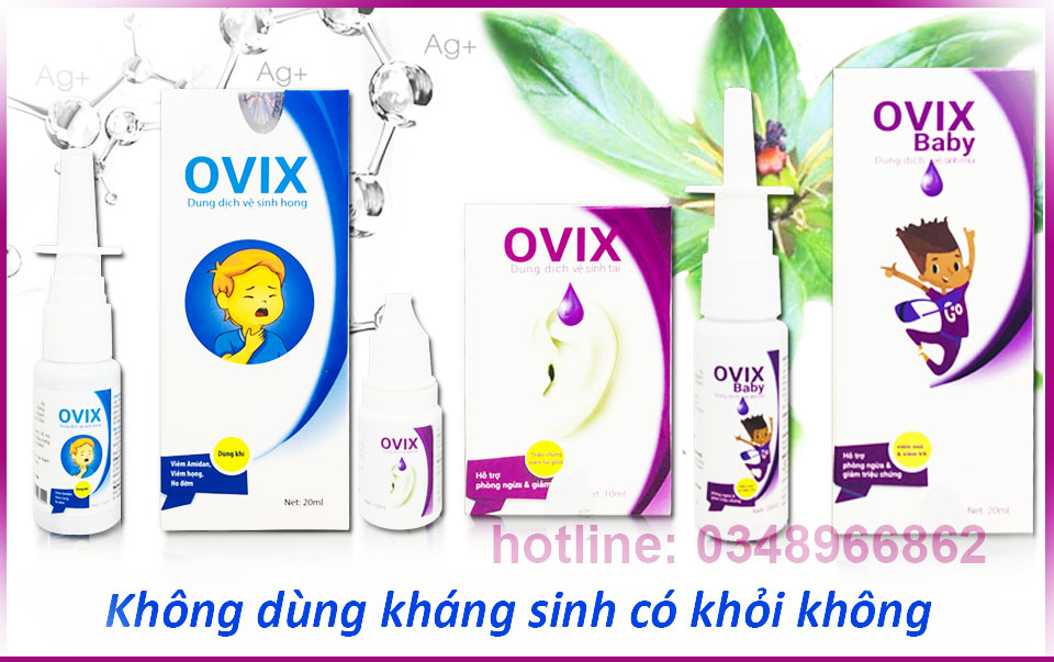 Ovix dung dịch vệ sinh tai mũi họng không kháng sinh
