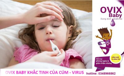 Ovix baby dự phòng cúm virus phòng bệnh hô hấp hiệu quả