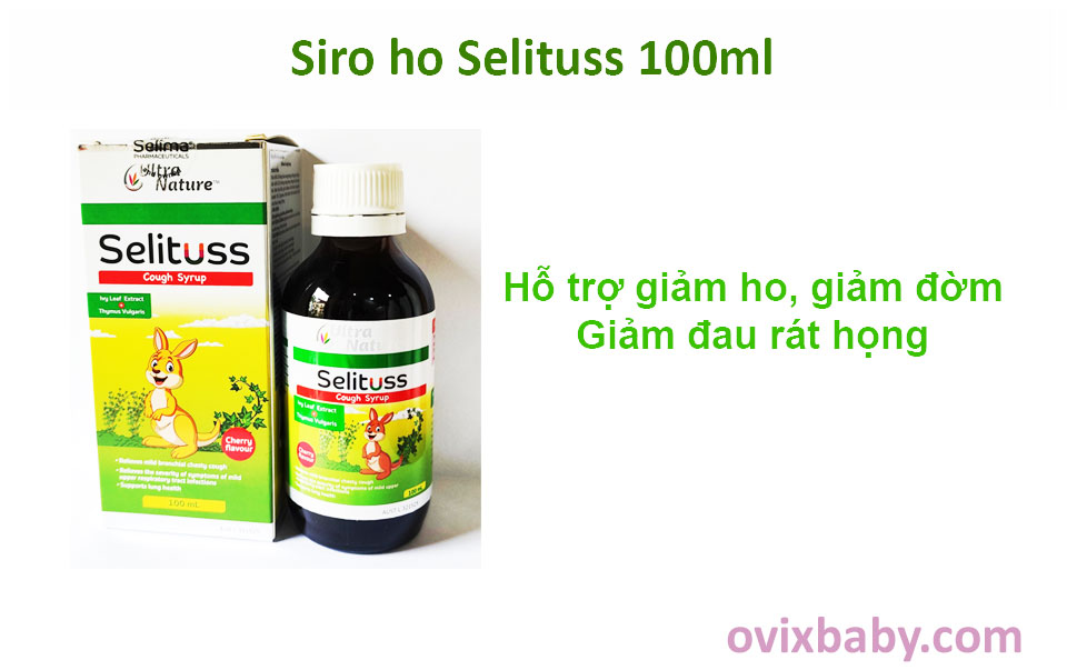 Siro ho Selituss 100ml thành phầm chiết suất từ lá thường xuân