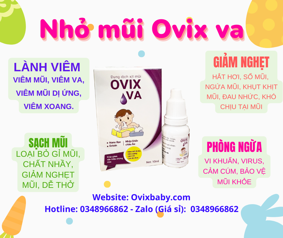 Công dụng của nhỏ mũi Ovix va