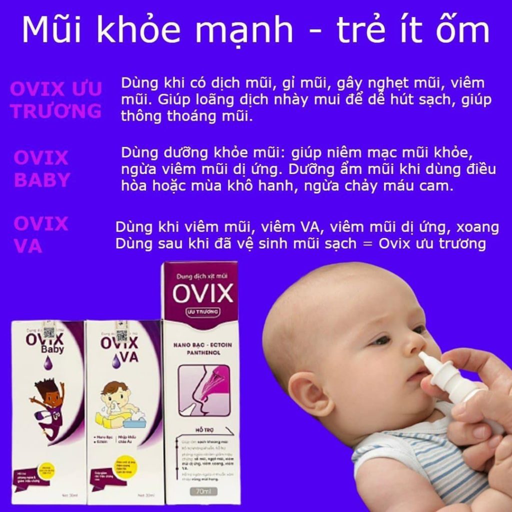 Combo Ovix dành cho mũi khoẻ trẻ ít ốm