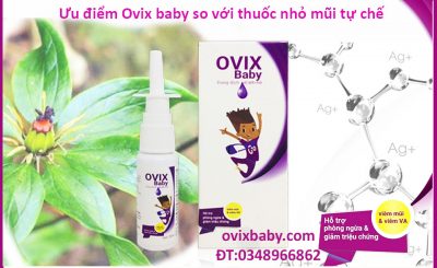 Ưu điểm của xịt mũi Ovix baby so với các thuốc nhỏ mũi kháng sinh và corticoid